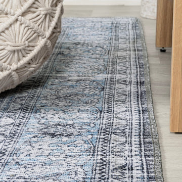 Bausch Bohemian Distressed Chenille Machine-washable Area Rug